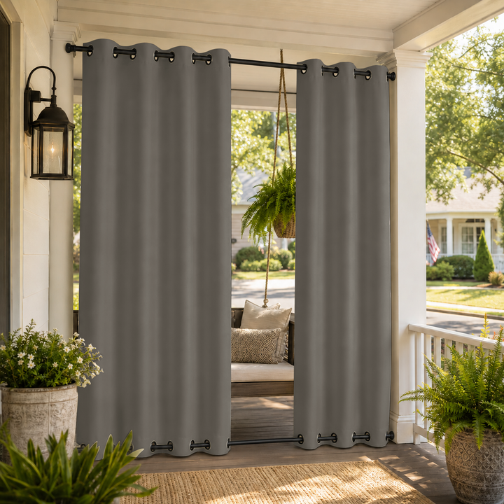 Porch Curtains With Grommets Top &amp; Bottom, Waterproof Porch Curtains, Grommets Top &amp; Bottom Porch Curtains, 1 Pcs