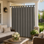 Porch Curtains With Velcro Tab Top, Outdoor Porch  Curtains, Waterproof Velcro Tab Top Porch Curtains, 1 Pcs