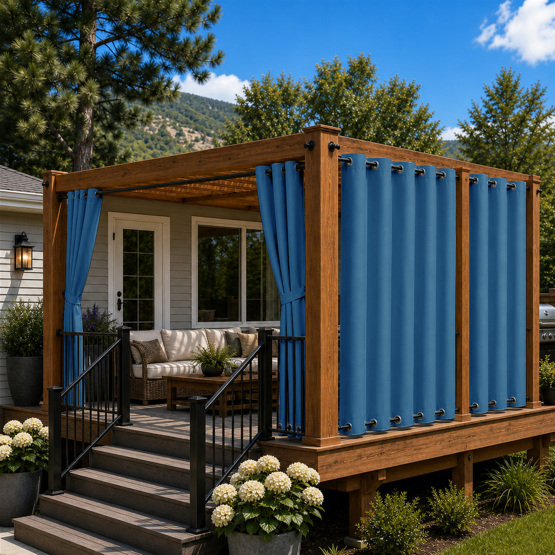 Deck Curtains With Grommets Top &amp; Bottom, Waterproof Deck Curtains, Grommets Top &amp; Bottom Deck Curtains, 1 Pcs