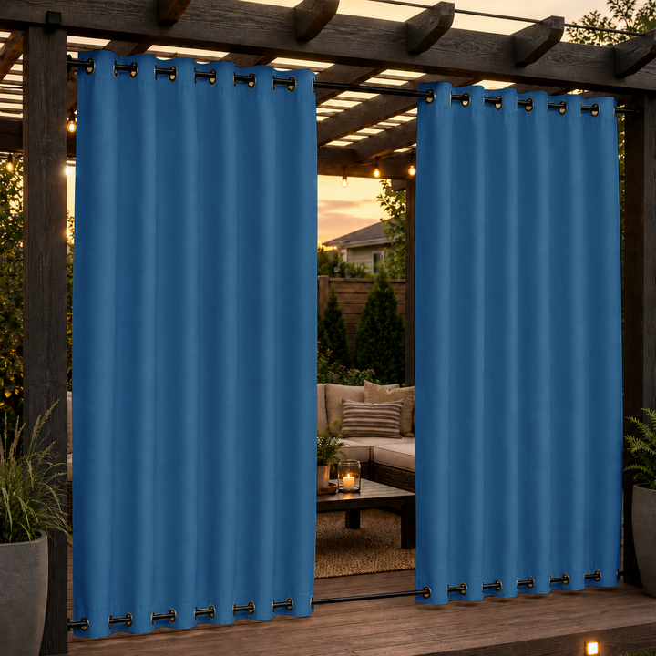 Pergola Curtains With Grommets Top &amp; Bottom, Waterproof Pergola Curtains, Grommets Top &amp; Bottom Pergola Curtains, 1 Pcs