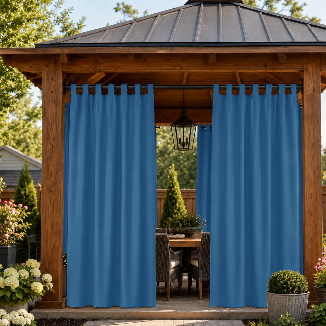 Gazebo Curtains With Tab Top, Outdoor Gazebo Curtains, Waterproof Tab Top Gazebo Curtains, 1 Pcs