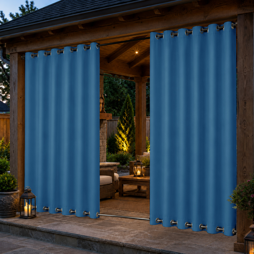 Pavilion Curtains With Grommets Top &amp; Bottom, Waterproof Pavilion Curtains, Grommets Top &amp; Bottom Pavilion Curtains, 1 Pcs