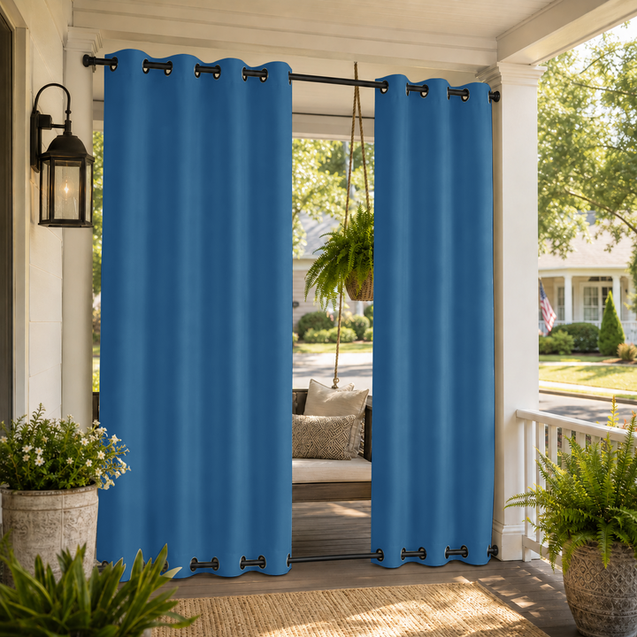 Porch Curtains With Grommets Top &amp; Bottom, Waterproof Porch Curtains, Grommets Top &amp; Bottom Porch Curtains, 1 Pcs
