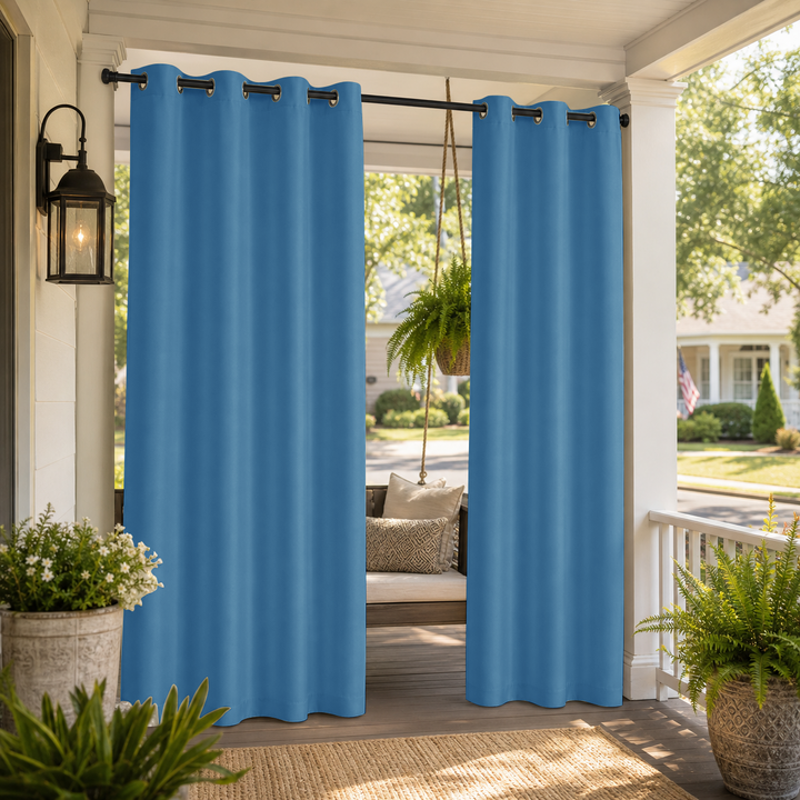 Porch Curtains With Grommets Top, Waterproof Porch Curtains, Grommets Top Porch Curtains, 1 Pcs