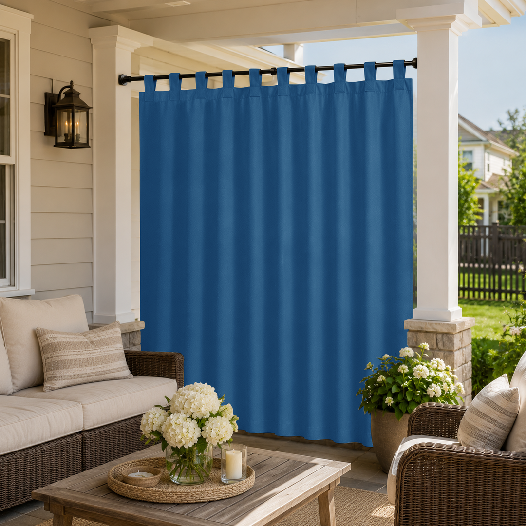 Porch Curtains With Tab Top, Outdoor Porch Curtains, Waterproof Tab Top Porch Curtains, 1 Pcs