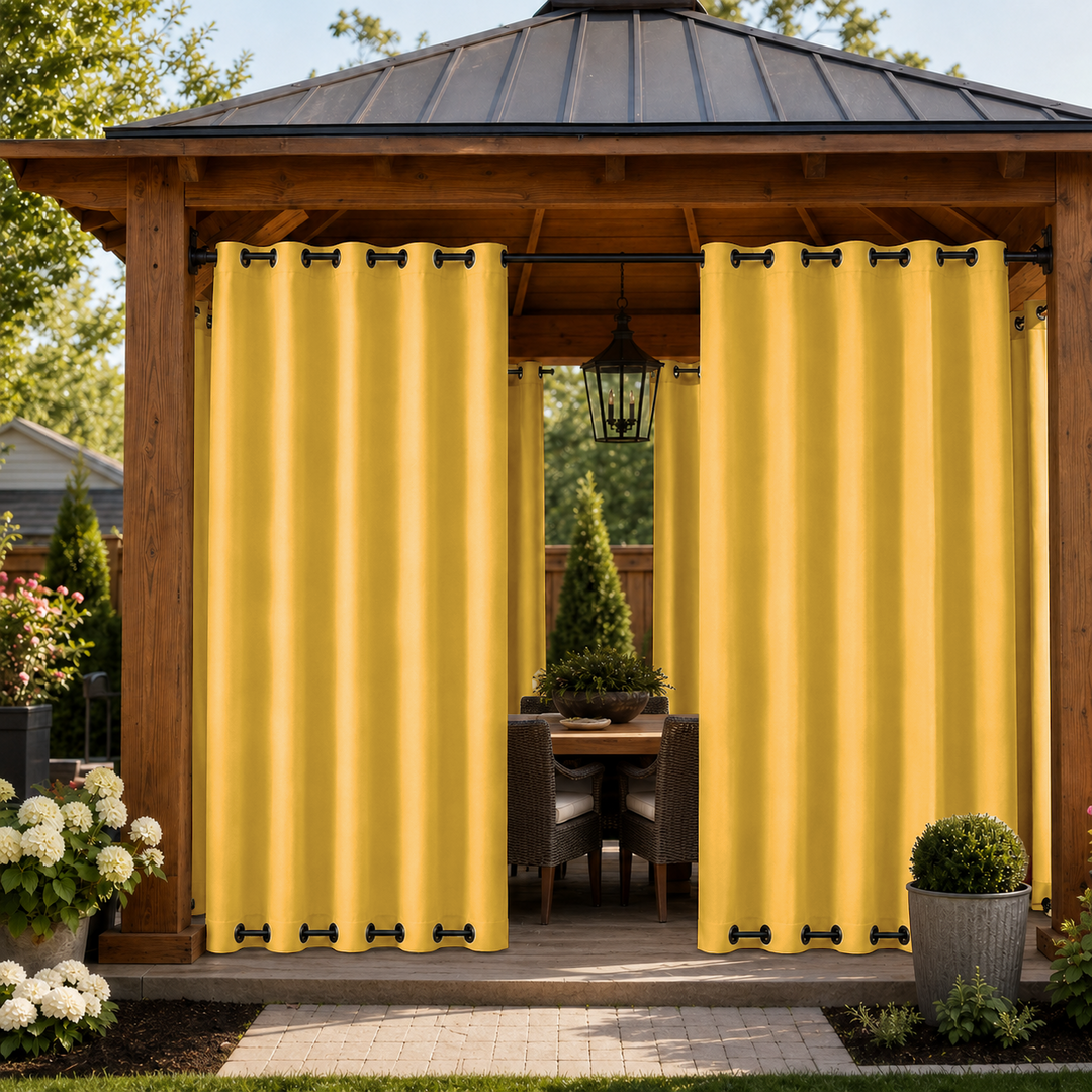 Gazebo Curtains With Grommets Top &amp; Bottom, Waterproof Gazebo Curtains, Grommets Top &amp; Bottom Gazebo Curtains, 1 Pcs