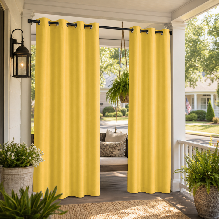 Porch Curtains With Grommets Top, Waterproof Porch Curtains, Grommets Top Porch Curtains, 1 Pcs