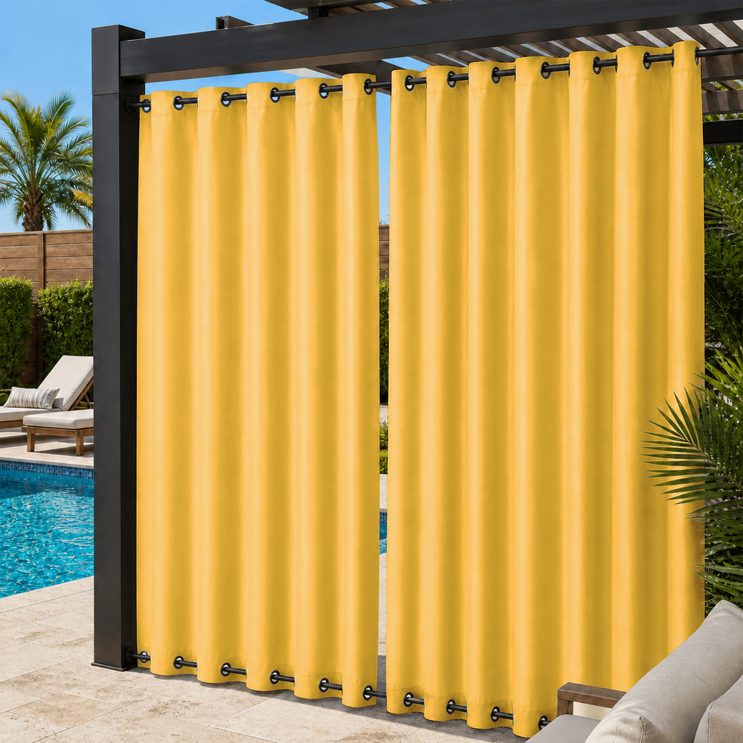Pool Curtains With Grommets Top &amp; Bottom, Waterproof Pool Curtains, Grommets Top &amp; Bottom Pool Curtains, 1 Pcs