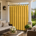 Porch Curtains With Velcro Tab Top, Outdoor Porch  Curtains, Waterproof Velcro Tab Top Porch Curtains, 1 Pcs