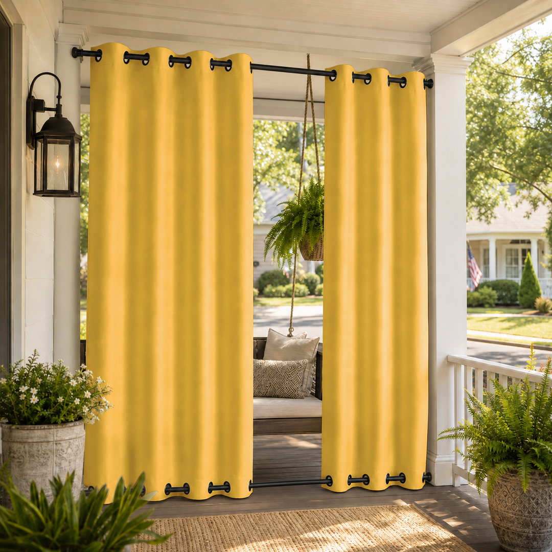 Porch Curtains With Grommets Top &amp; Bottom, Waterproof Porch Curtains, Grommets Top &amp; Bottom Porch Curtains, 1 Pcs