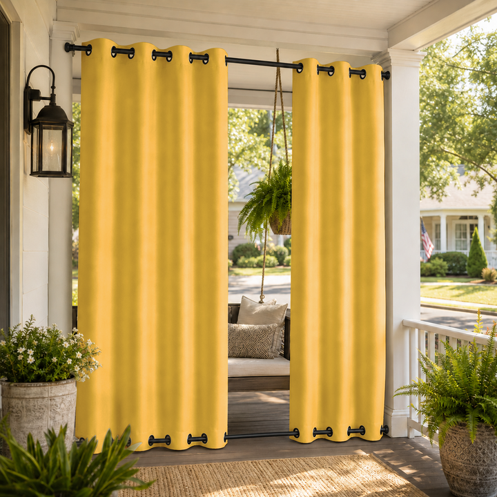 Porch Curtains With Grommets Top &amp; Bottom, Waterproof Porch Curtains, Grommets Top &amp; Bottom Porch Curtains, 1 Pcs
