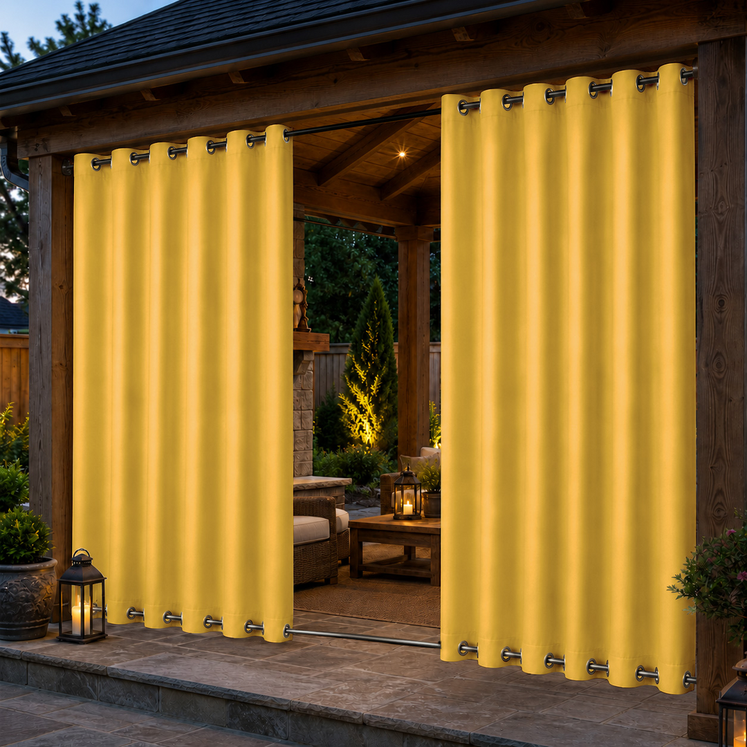 Pavilion Curtains With Grommets Top &amp; Bottom, Waterproof Pavilion Curtains, Grommets Top &amp; Bottom Pavilion Curtains, 1 Pcs