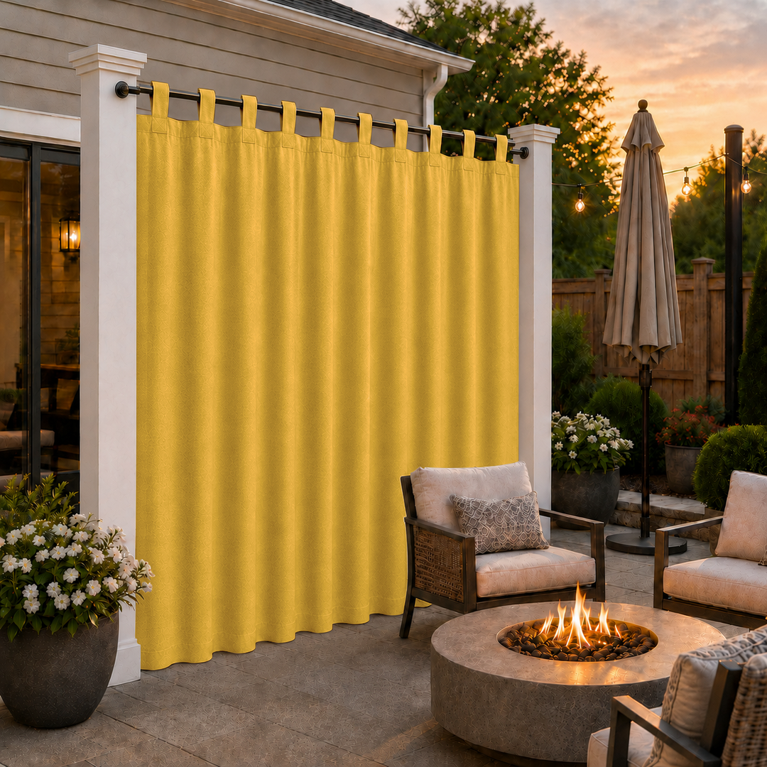 Patio Curtains With Velcro Tab Top, Outdoor Patio Curtains, Waterproof Patio Curtains, 1 Pcs