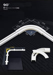 Upgraded White Aluminum Curtain Track, with Curved track, Can be Used as an Extension Track Rod, Ceiling or Wall mount, Indoor or Outdoor
