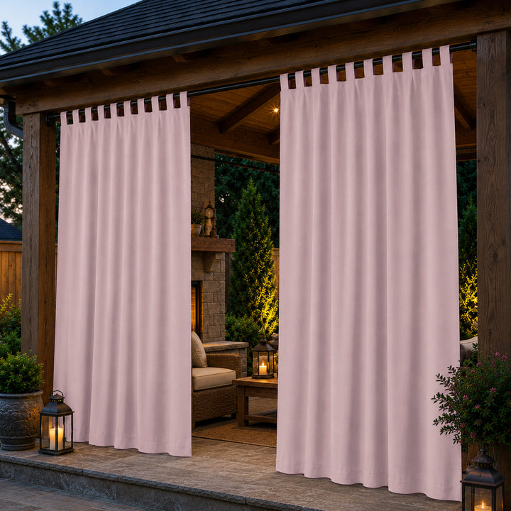Pavilion Curtains With Velcro Tab Top, Outdoor Pavilion Curtains, Waterproof Velcro Tab Top Pavilion Curtains, 1 Pcs