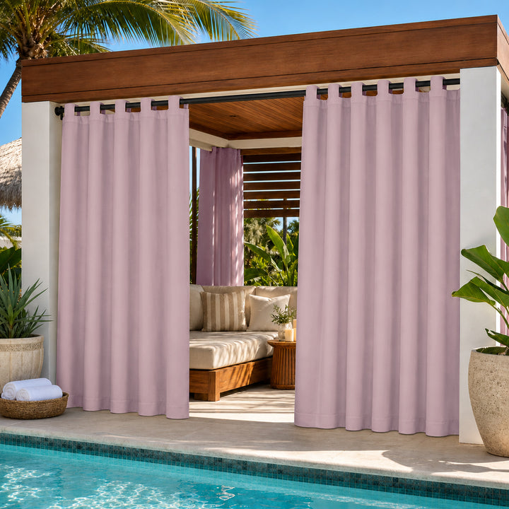 Cabana Curtains With Velcro Tab Top, Outdoor Cabana Curtains, Waterproof Velcro Tab Top Cabana Curtains, 1 Pcs