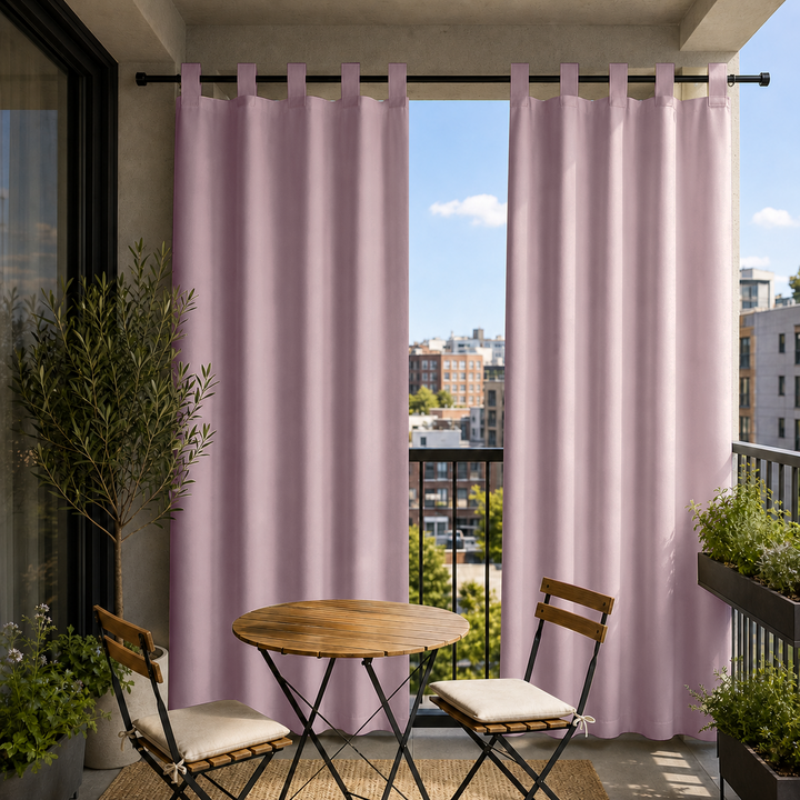 Balcony Curtains With Velcro Tab Top, Outdoor Balcony Curtains, Waterproof Velcro Tab Top Balcony Curtains, 1 Pcs