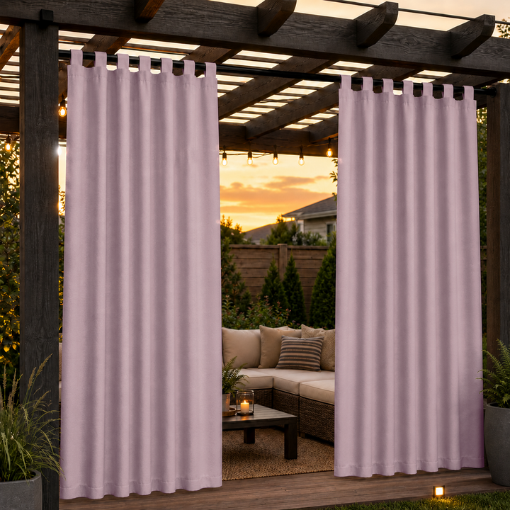 Pergola Curtains With Velcro Tab Top, Outdoor Pergola Curtains, Waterproof Velcro Tab Top Pergola Curtains, 1 Pcs