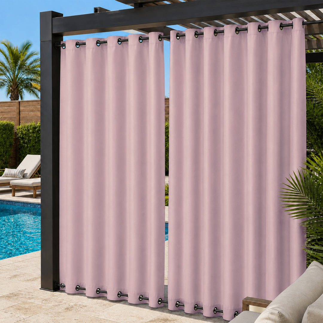 Pool Curtains With Grommets Top &amp; Bottom, Waterproof Pool Curtains, Grommets Top &amp; Bottom Pool Curtains, 1 Pcs