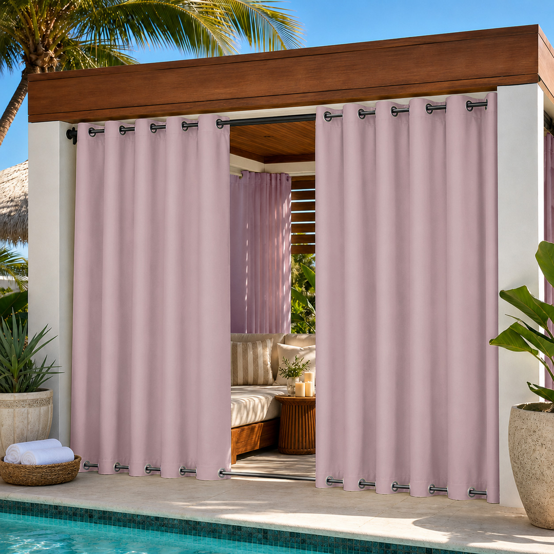 Cabana Curtains With Grommets Top &amp; Bottom, Waterproof Cabana Curtains, Grommets Top &amp; Bottom Cabana Curtains, 1 Pcs
