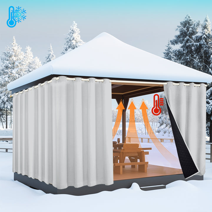 Outdoor Cold Proof Curtains to Reduce Noise Insulation Blackout, Cold Proof Outdoor Curtains
