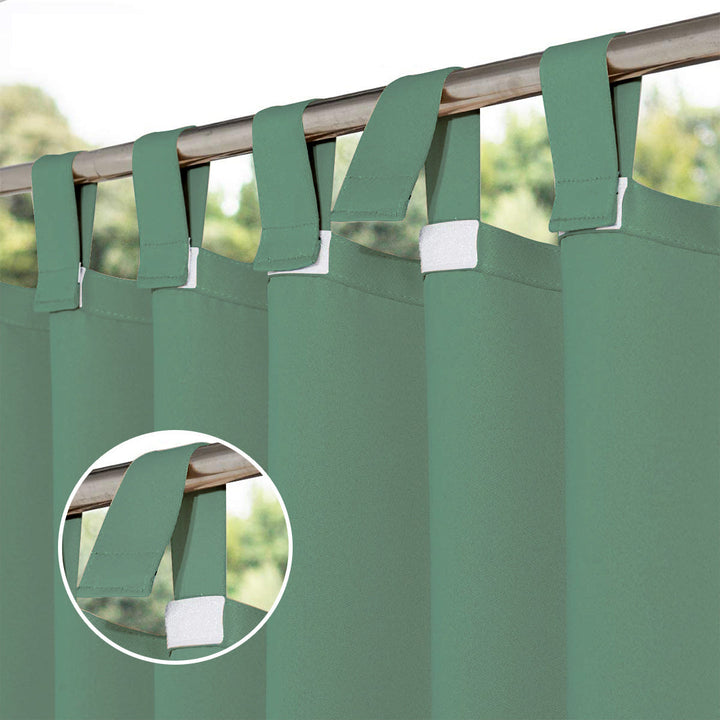 Deck Curtains With Velcro Tab Top, Outdoor Deck Curtains, Waterproof Velcro Tab Top Deck Curtains, 1 Pcs