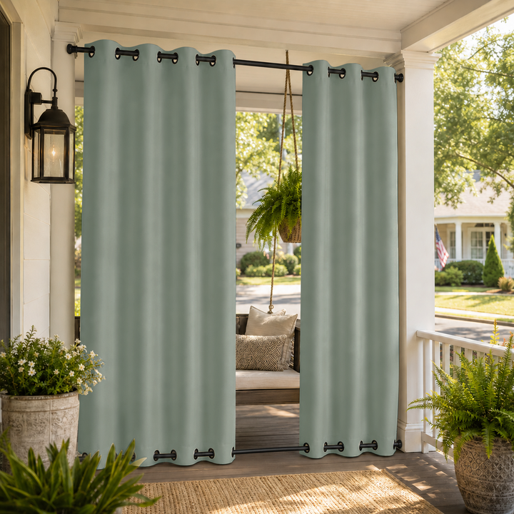 Porch Curtains With Grommets Top &amp; Bottom, Waterproof Porch Curtains, Grommets Top &amp; Bottom Porch Curtains, 1 Pcs