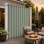 Patio Curtains With Grommets Top & Bottom, Waterproof Patio Curtains, Grommets Top & Bottom Patio Curtains, 1 Pcs