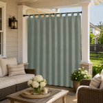Porch Curtains With Velcro Tab Top, Outdoor Porch  Curtains, Waterproof Velcro Tab Top Porch Curtains, 1 Pcs