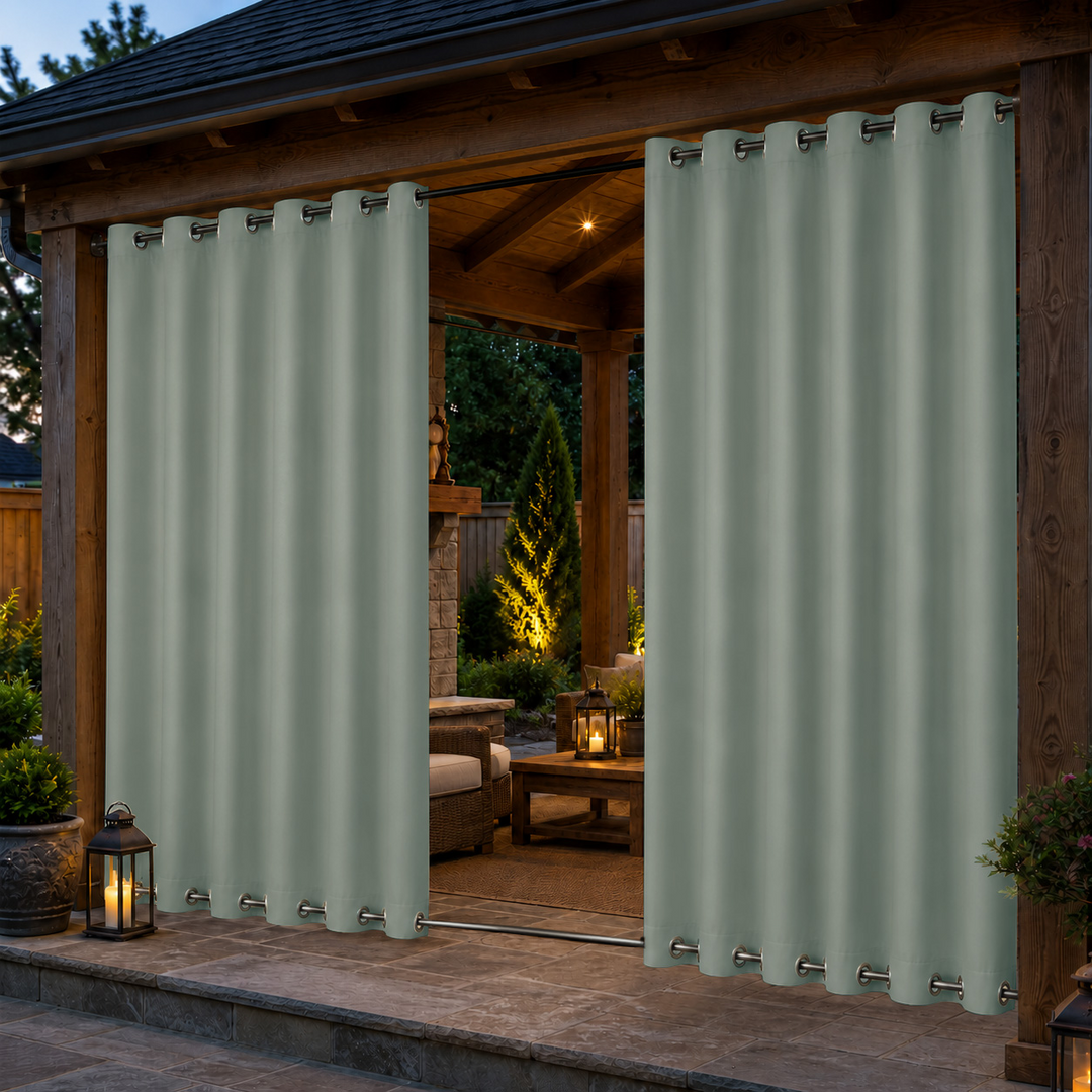 Pavilion Curtains With Grommets Top &amp; Bottom, Waterproof Pavilion Curtains, Grommets Top &amp; Bottom Pavilion Curtains, 1 Pcs