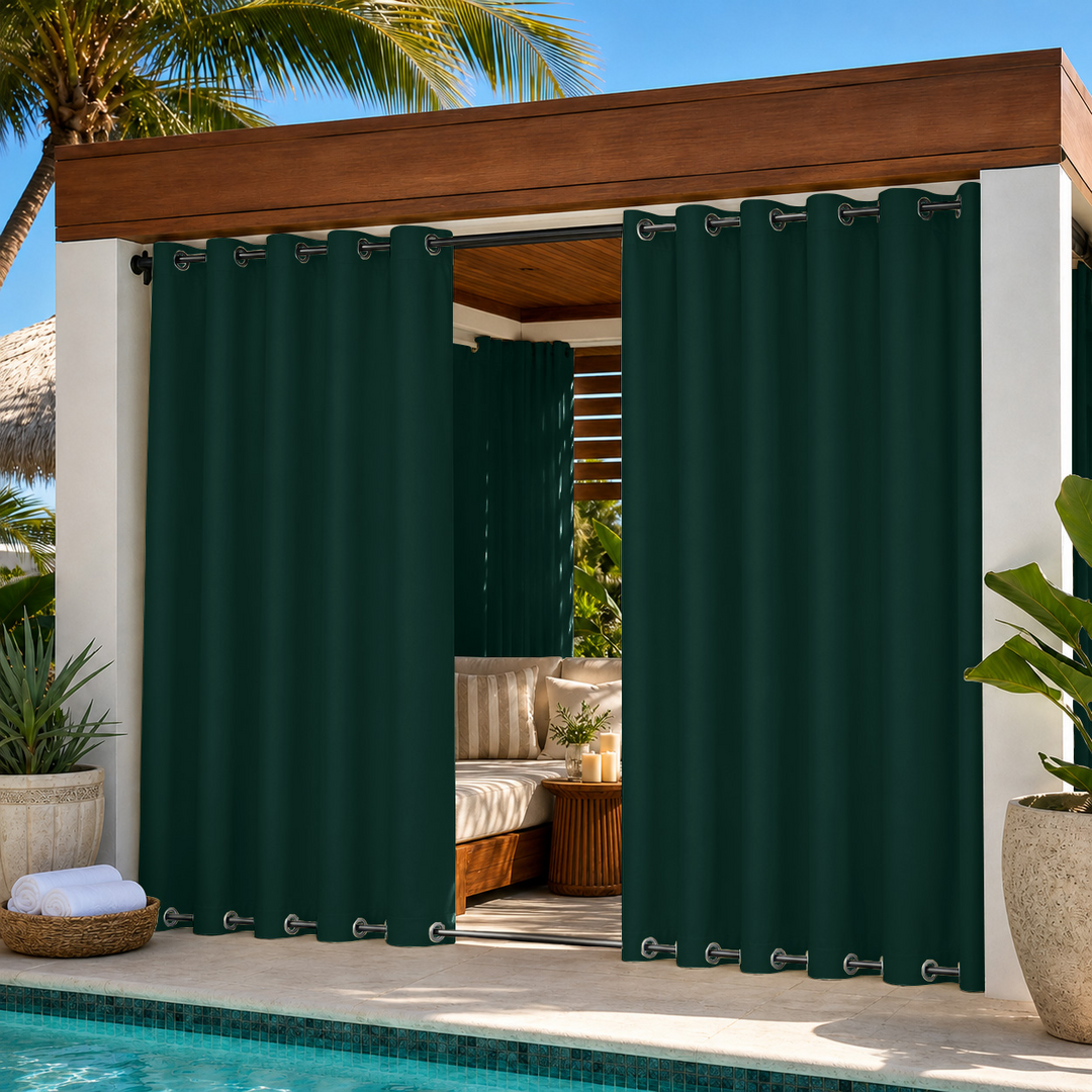 Cabana Curtains With Grommets Top &amp; Bottom, Waterproof Cabana Curtains, Grommets Top &amp; Bottom Cabana Curtains, 1 Pcs