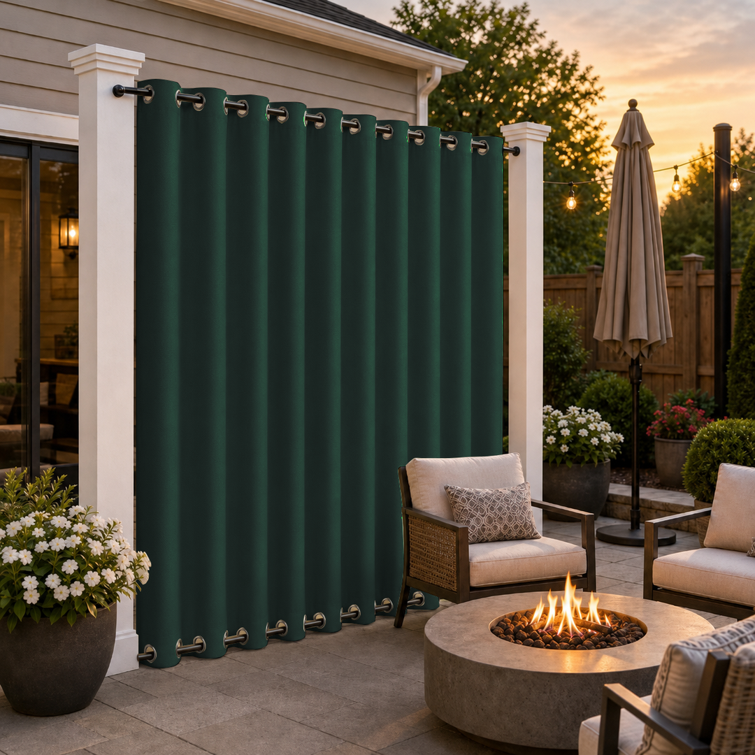 Patio Curtains With Grommets Top &amp; Bottom, Waterproof Patio Curtains, Grommets Top &amp; Bottom Patio Curtains, 1 Pcs