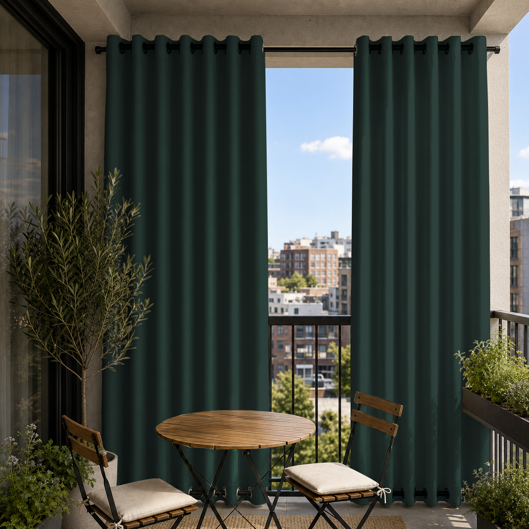 Balcony Curtains With Grommets Top &amp; Bottom, Waterproof Balcony Curtains, Grommets Top &amp; Bottom Balcony Curtains, 1 Pcs
