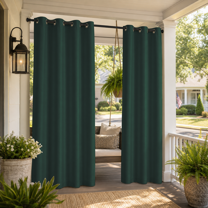 Porch Curtains With Grommets Top, Waterproof Porch Curtains, Grommets Top Porch Curtains, 1 Pcs