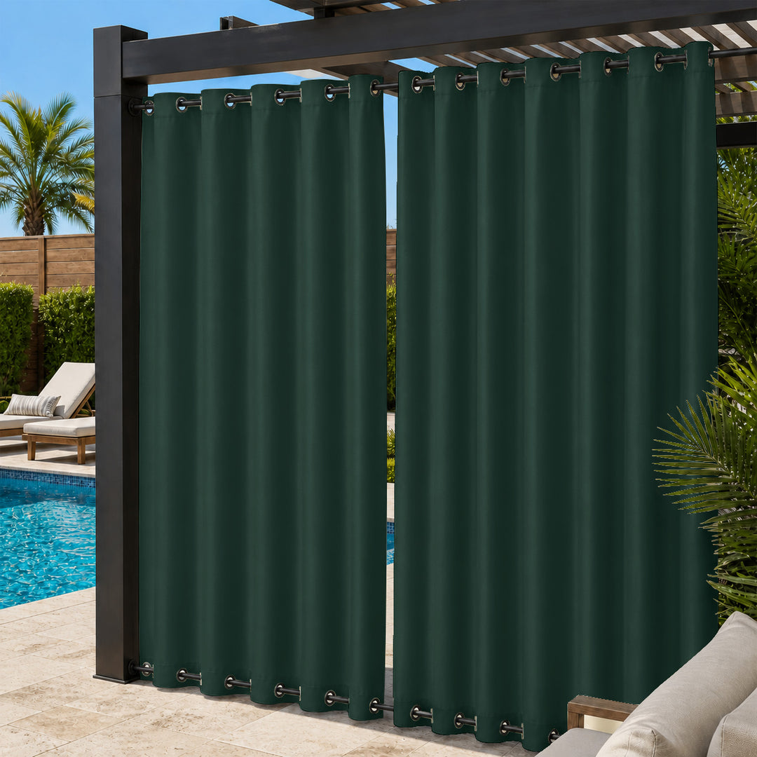 Pool Curtains With Grommets Top &amp; Bottom, Waterproof Pool Curtains, Grommets Top &amp; Bottom Pool Curtains, 1 Pcs