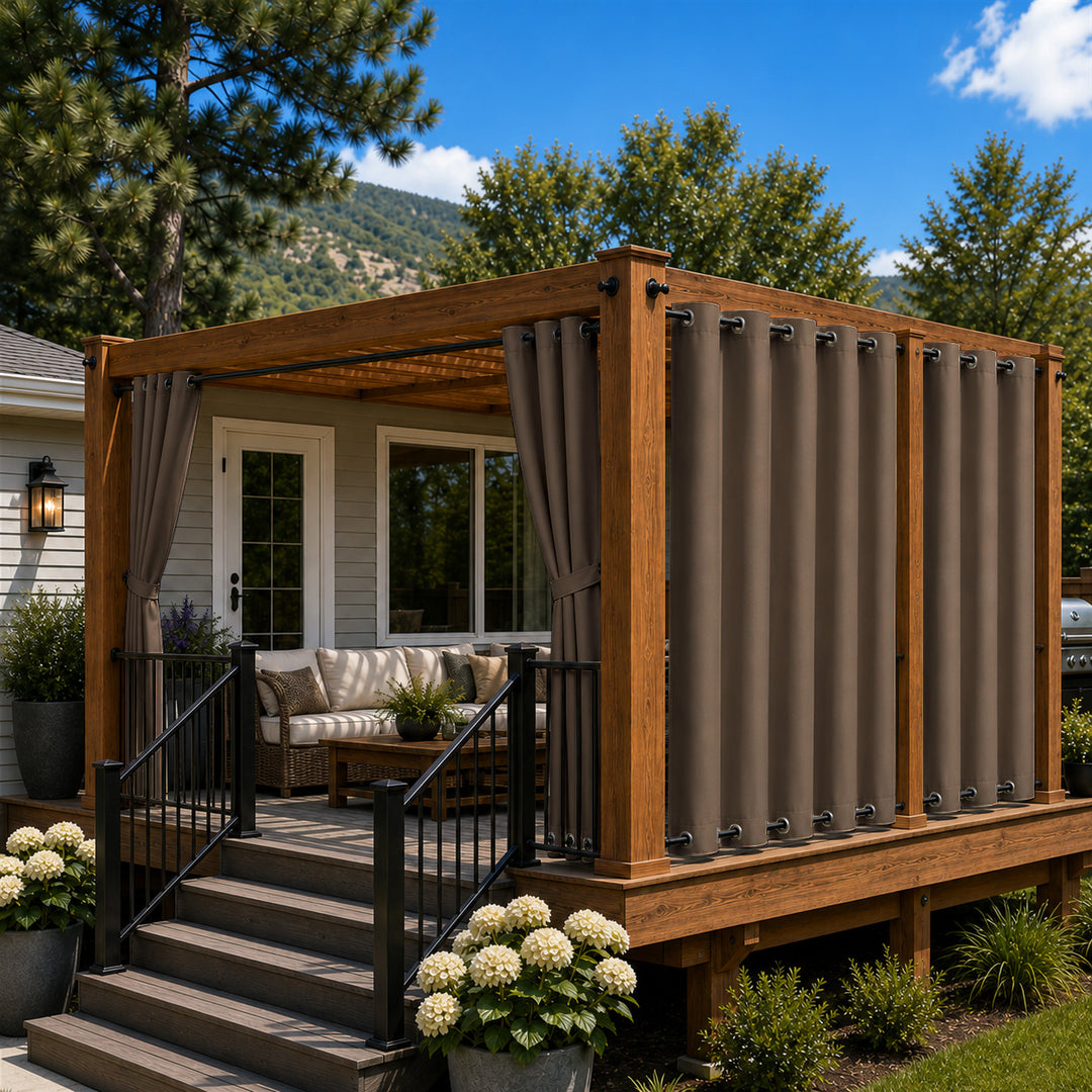 Deck Curtains With Grommets Top &amp; Bottom, Waterproof Deck Curtains, Grommets Top &amp; Bottom Deck Curtains, 1 Pcs