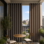 Balcony Curtains With Grommets Top & Bottom, Waterproof Balcony Curtains, Grommets Top & Bottom Balcony Curtains, 1 Pcs
