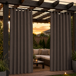 Pergola Curtains With Velcro Tab Top, Outdoor Pergola Curtains, Waterproof Velcro Tab Top Pergola Curtains, 1 Pcs