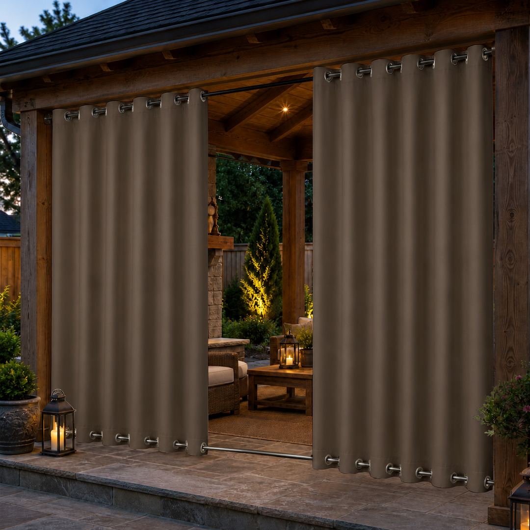 Pavilion Curtains With Grommets Top &amp; Bottom, Waterproof Pavilion Curtains, Grommets Top &amp; Bottom Pavilion Curtains, 1 Pcs