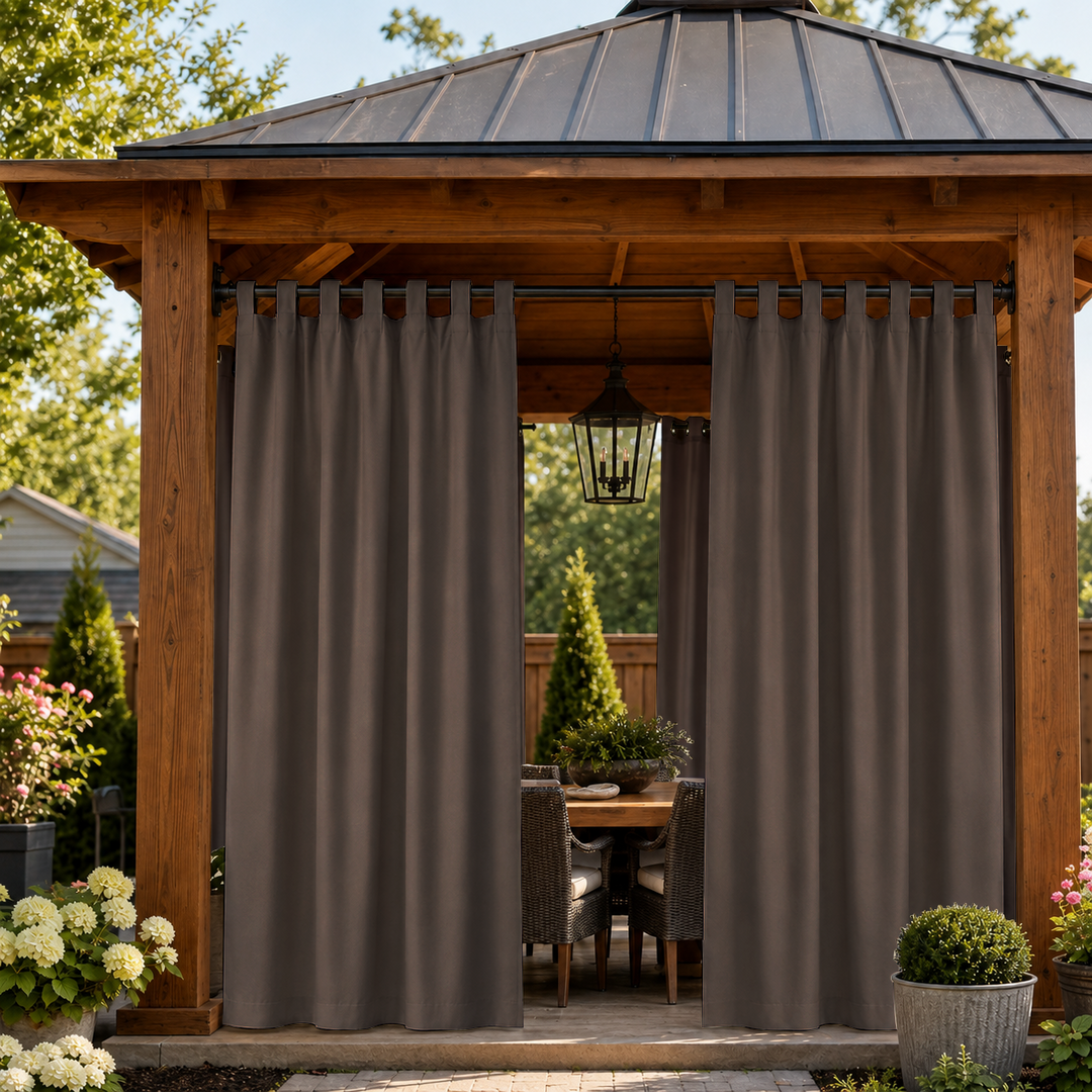 Gazebo Curtains With Tab Top, Outdoor Gazebo Curtains, Waterproof Tab Top Gazebo Curtains, 1 Pcs