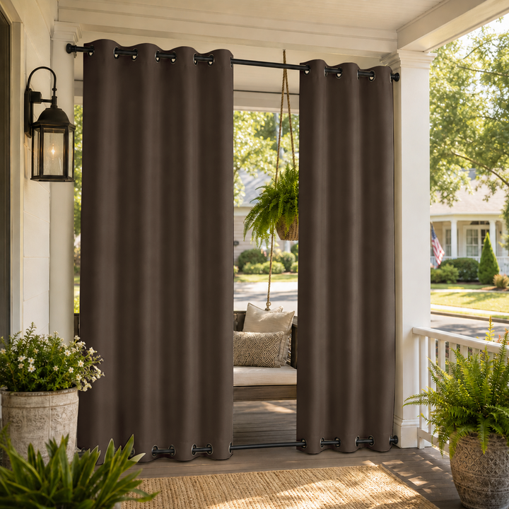 Porch Curtains With Grommets Top &amp; Bottom, Waterproof Porch Curtains, Grommets Top &amp; Bottom Porch Curtains, 1 Pcs