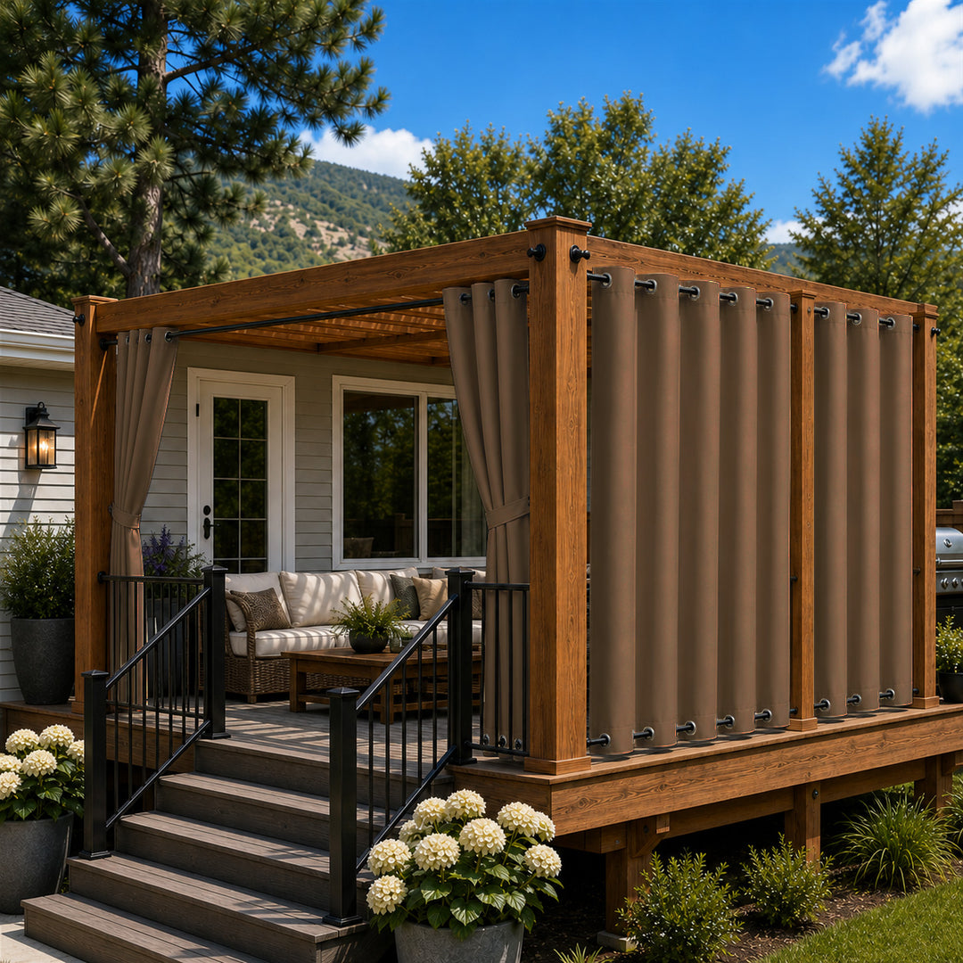 Deck Curtains With Grommets Top &amp; Bottom, Waterproof Deck Curtains, Grommets Top &amp; Bottom Deck Curtains, 1 Pcs