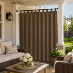 Porch Curtains With Velcro Tab Top, Outdoor Porch  Curtains, Waterproof Velcro Tab Top Porch Curtains, 1 Pcs
