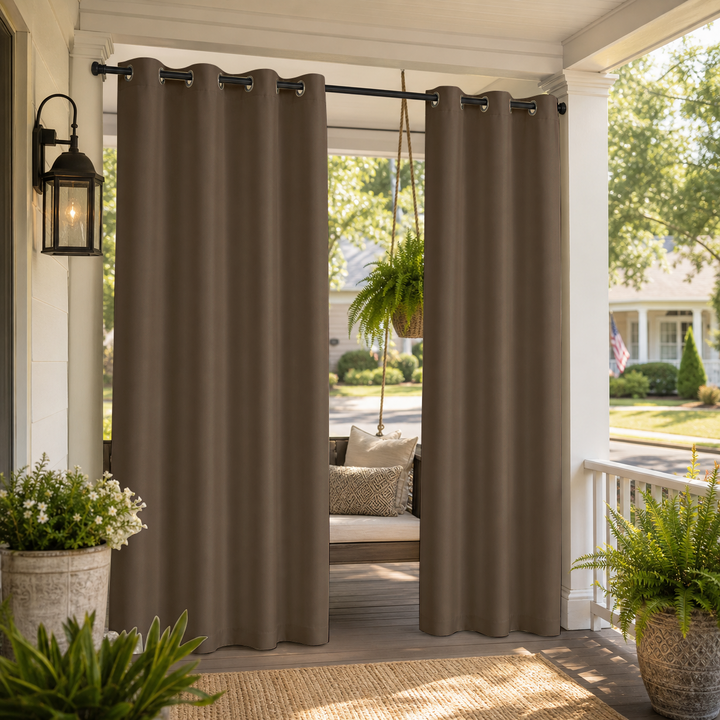Porch Curtains With Grommets Top, Waterproof Porch Curtains, Grommets Top Porch Curtains, 1 Pcs