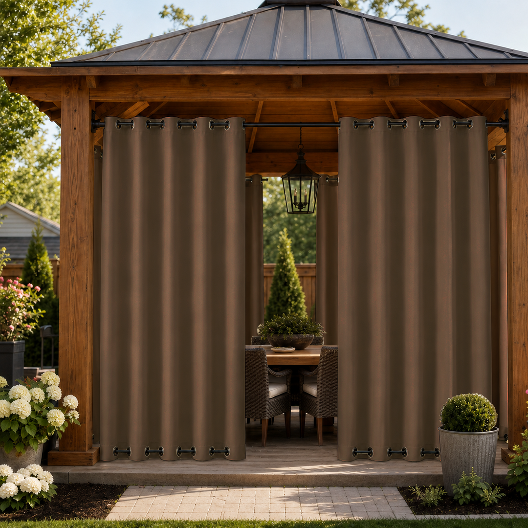 Gazebo Curtains With Grommets Top &amp; Bottom, Waterproof Gazebo Curtains, Grommets Top &amp; Bottom Gazebo Curtains, 1 Pcs