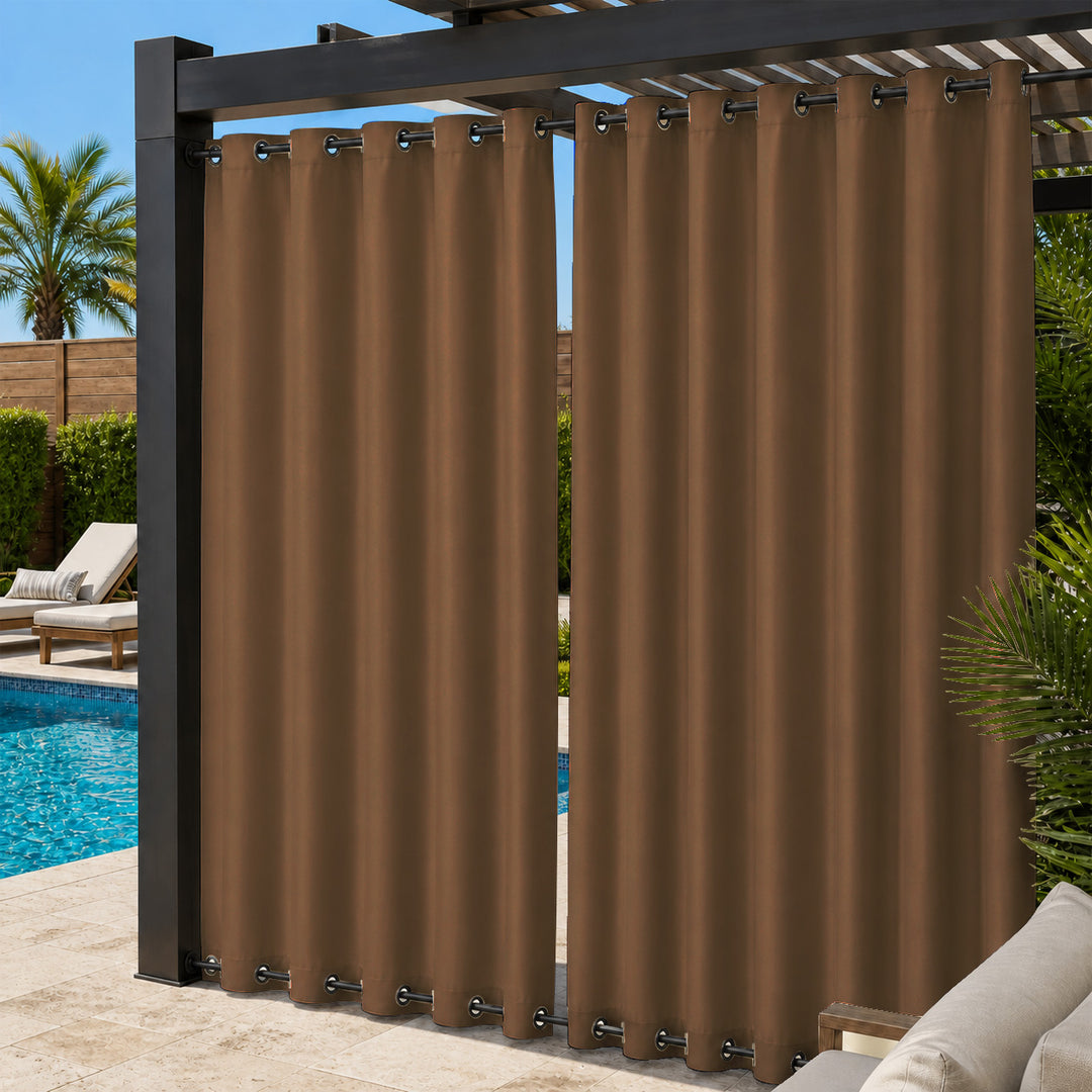 Pool Curtains With Grommets Top &amp; Bottom, Waterproof Pool Curtains, Grommets Top &amp; Bottom Pool Curtains, 1 Pcs