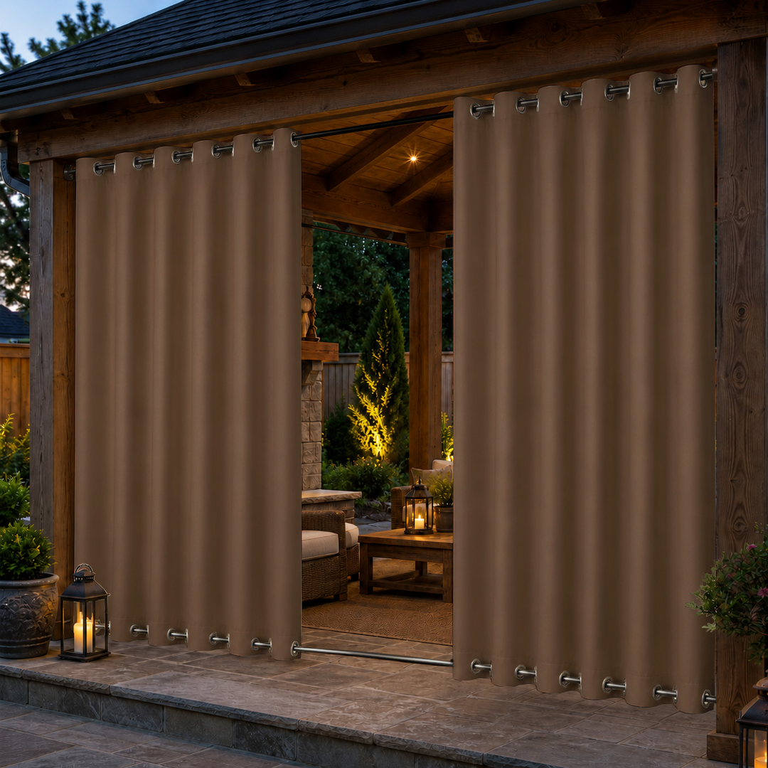 Pavilion Curtains With Grommets Top &amp; Bottom, Waterproof Pavilion Curtains, Grommets Top &amp; Bottom Pavilion Curtains, 1 Pcs