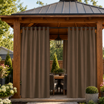 Gazebo Curtains With Velcro Tab Top, Outdoor Gazebo Curtains, Waterproof Velcro Tab Top Gazebo Curtains, 1 Pcs