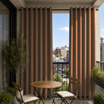 Balcony Curtains With Grommets Top & Bottom, Waterproof Balcony Curtains, Grommets Top & Bottom Balcony Curtains, 1 Pcs