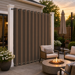 Patio Curtains With Grommets Top & Bottom, Waterproof Patio Curtains, Grommets Top & Bottom Patio Curtains, 1 Pcs